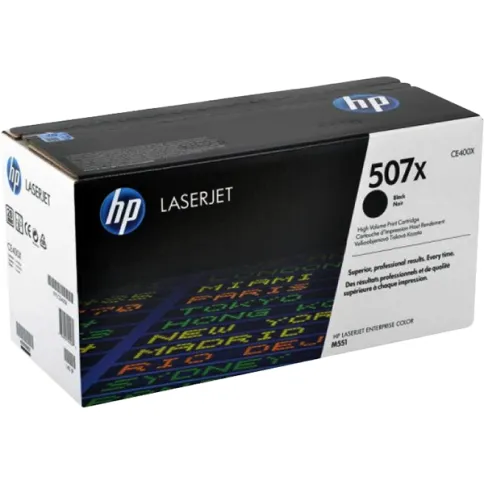 HP 507X Black Original LaserJet Toner Cartridge (CE400X) фото 2