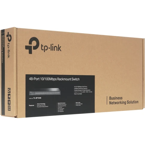 Коммутатор/ 48-port 10/100M Switch, 48 10/100M RJ45 ports, 1U 19-inch rack-mountable steel case фото 6