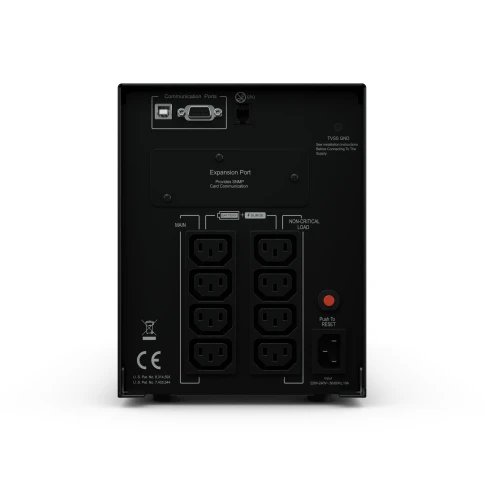 ИБП CyberPower PR1000ELCD, Line-Interactive, 1000VA/900W, 8 IEC-320 С13 розеток, USB&Serial, SNMPslot, LCD дисплей, Black, 0.6х0.35х0.4м., 21кг./ UPS Line-Interactive CyberPower PR1000ELCD 1000VA/900W USB/RS-232/EPO/SNMPslot (8 IEC С13) фото 4
