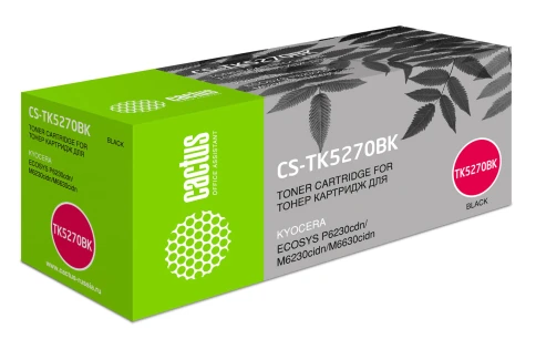 Картридж лазерный Cactus CS-TK5270BK TK-5270BK черный (8000стр.) дл фото 1