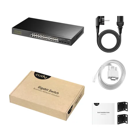 Коммутатор/ 24-Port Layer 2 Managed Gigabit Switch with 4 Gigabit SFP фото 3