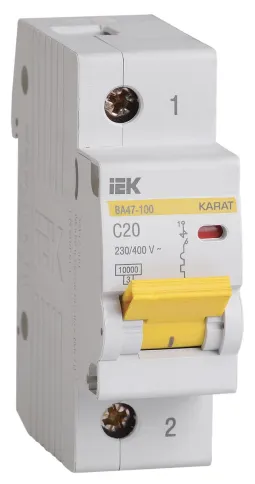 KARAT Авт. выкл. ВА47-100 1P C 20А 10кА IEK фото 1
