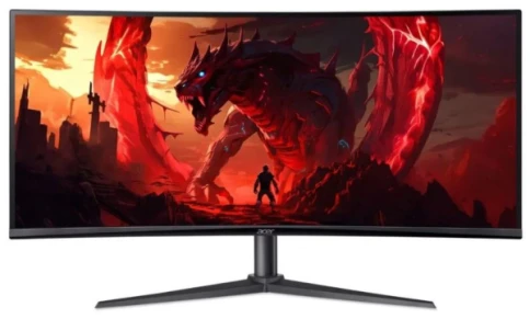 Монитор/ ACER XZ340CUHBIIPHX 34'', ZeroFrame Yes, Curved 1500R Black, 21:9, VA, 3440x1440, 1 / 5ms, 250cd, 100Hz, 2xHDMI(2.0) + 2xDP(1.4) + Audio outsync: FreeSync, hdr: HDR 10, hadj 100 фото 1