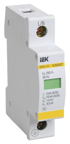 KARAT ОПС1-D УЗИП 1P In=5кА Un=230В Im=10кА IEK фото 3