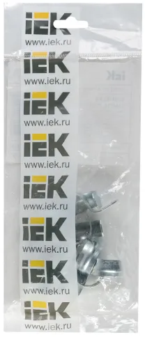 Скоба металлическая однолапковая d=21-22мм (10шт/упак) IEK фото 2
