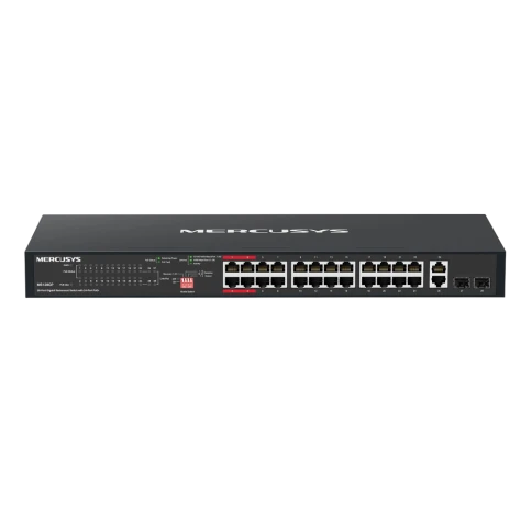 Коммутатор/ 28-Port Gigabit Rackmount Switch with 24-Port PoE+, 24? Gigabit... фото 1