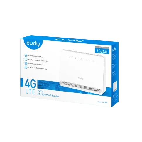 Маршрутизатор/ AC1200 Wi-Fi 4G LTE Cat 6 Gigabit Router, 4 10/100/1000 фото 5