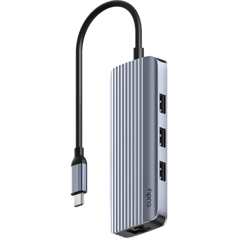 Концентратор USB/ 6-IN-1 USB Hub, Aluminium housing,1 USB-C 3.0 5Gbps фото 1