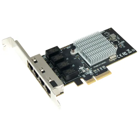 Сетевая карта/ 1G Quad Port RJ45 PCIE Ethernet Adapter with Broadcom B фото 1