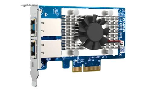 Сетевая карта/ QNAP QXG-10G2T Dual-port BASET 10GbE network expansion фото 5