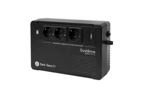 ИБП Back-Save BV Systeme Electric 800 ВА AVR 3 Schuko 230 В 1 USB-A фото 1