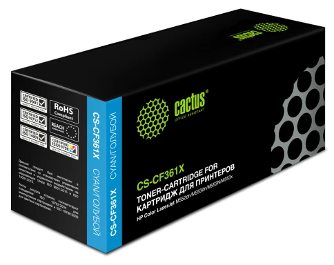 Картридж лазерный Cactus CS-CF361X CF361X голубой (9500стр.) для HP фото 3