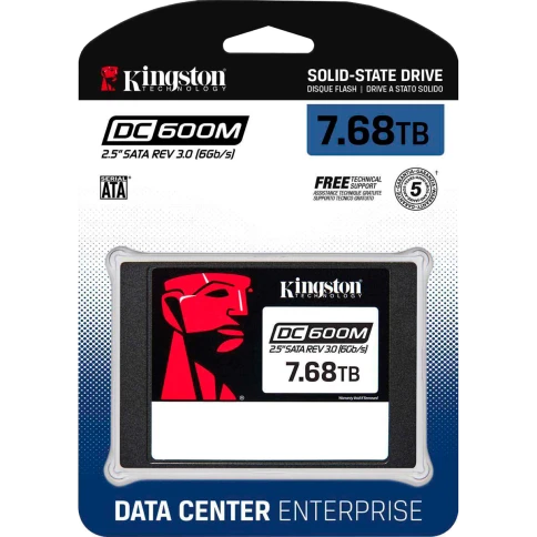 Твердотельный накопитель/ Kingston SSD DC600M, 7680GB, 2.5" 7mm, SATA3 фото 1