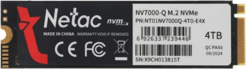 Твердотельный накопитель Netac PCIe 4.0 x4 4TB NT01NV7000Q-4T0-E4X NV7000Q M.2... фото 4