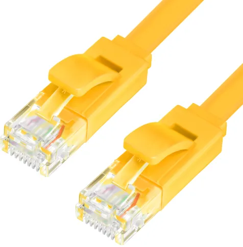 Greenconnect RJ45(m) - RJ45(m) Cat. 6 U/UTP PVC 0.25м жёлтый фото 1