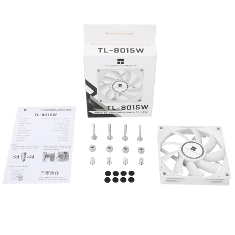 Вентилятор корпусный/ Case Cooler Thermalright TL-8015W (80x80x15mm, 4-pin PWM, 28.4CFM,... фото 9