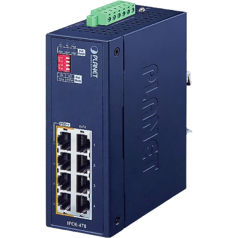 Инжектор/ PLANET IPOE-470 IP30 Industrial 4-port 10/100/1000T 95W 802.3bt PoE++... фото 1