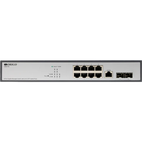 Коммутатор/ Managed L2 Switch 8x1000Base-T, 2x1000Base-X SFP, RJ45 Console, 19"... фото 1