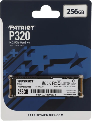 Твердотельный накопитель Patriot PCIe 3.0 x4 256GB P320P256GM28 P320 M.2... фото 5
