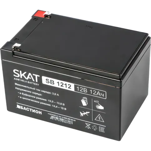 2535 SKAT SB 1212, 12В, 12Ач, максимальный ток заряда 3,6 А. Тип клемм фото 2