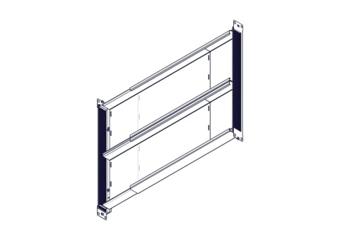 Longitudinal cable channel for cabinets of the Uniprom series, 1U, bla фото 10