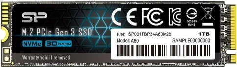 Твердотельный накопитель Silicon Power PCIe 3.0 x4 1TB SP001TBP34A60M28 M-Series... фото 1