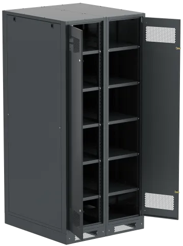 ITK LINEA B Шкаф (пустой) 2000х900мм дверь двуст. мет. чер. фото 1