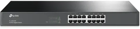 Коммутатор/ 16-port Gigabit Switch, 16 10/100/1000M RJ45 ports, 1U 19- фото 1