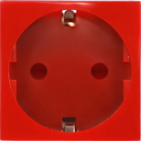 Donel Розетка 2К+З нем.ст., в/заж., с з/ш, крас. (45х45мм), серия (тип) DF6 фото 1