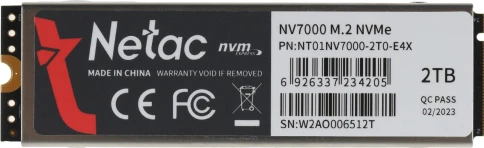 Твердотельный накопитель Netac PCIe 4.0 x4 2TB NT01NV7000-2T0-E4X NV7000 M.2... фото 3