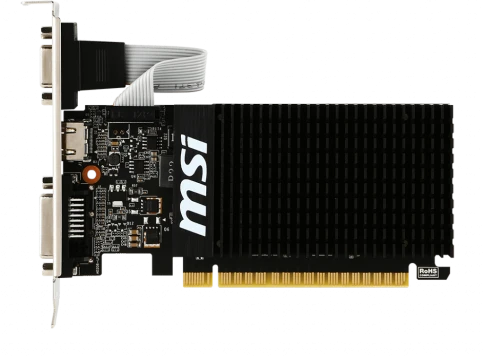 Видеокарта/ VGA MSI NVIDIA GeForce GT 710 2GB, DDR3/64-bit, PCIe 2.0, фото 2