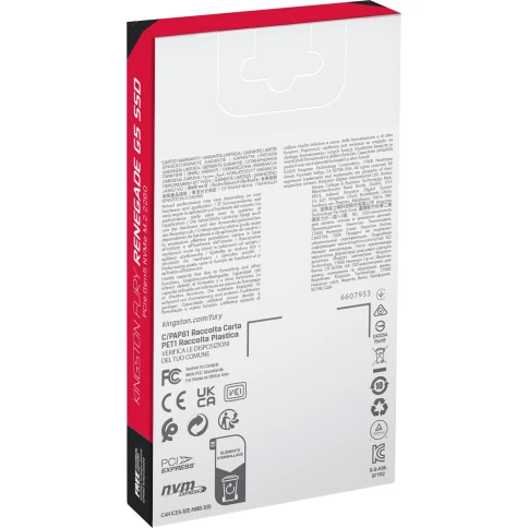 Твердотельный накопитель/ Kingston SSD Fury Renegade, 1024GB, M.2(22x80mm), NVMe, PCIe... фото 5