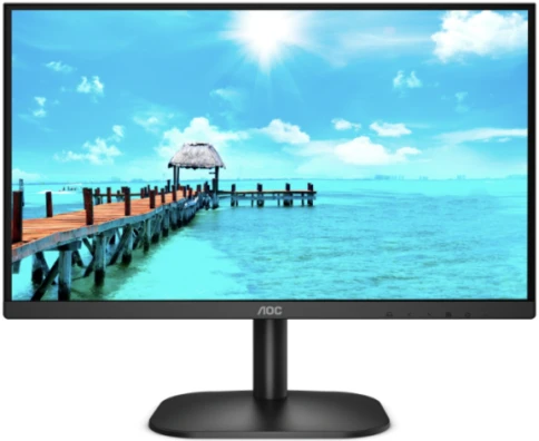 AOC 24B2XH/EU 23,8'', 1920x1080, IPS, 75Hz, 20M:1, 250cd, 4ms, VGA, HDMI 1.4, Flicker Free, Low Blue Light, VESA, 1Y, Black фото 1