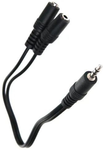 VCOM mini jack 3.5 mm (m) - 2 x mini jack 3.5 mm (f) 0.2м фото 1