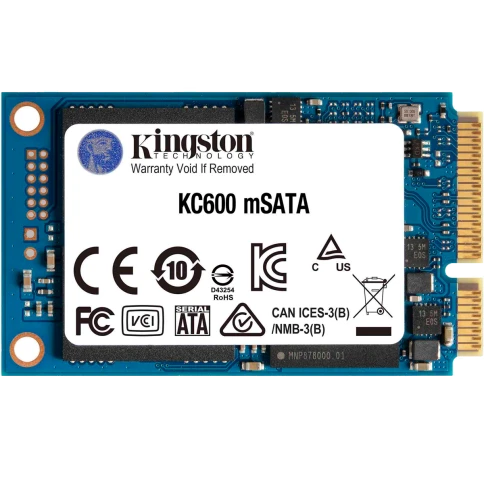 Твердотельный накопитель/ Kingston SSD KC600, 1024GB, mSATA, SATA3, 3D фото 1