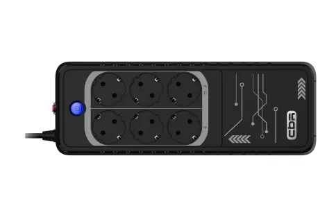Резевный ИБП в плоском корпусе "Brick"/ ИБП CBR [LGT-650H-6F-LDB] Offl фото 2