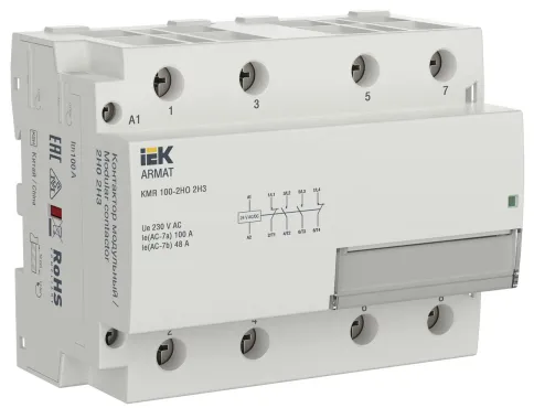 ARMAT Контактор модульный KMR 100А 24В AC/DC 2НО 2НЗ IEK фото 1