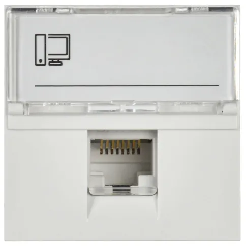 PRIMER РКИ-20-00-П-6 Розетка RJ45 кат.6 (2 мод.) бел. IEK фото 1