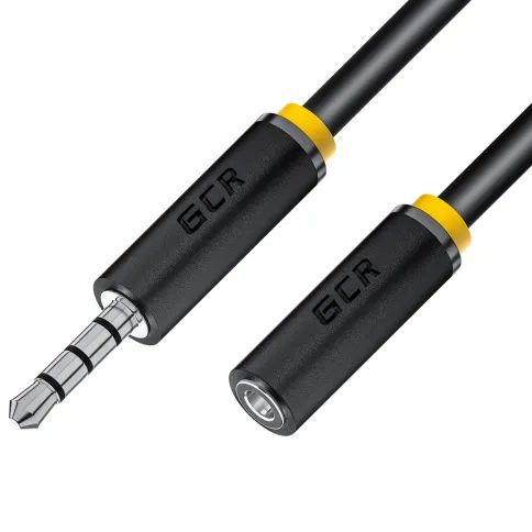 Greenconnect jack 3,5mm (m) - jack 3,5mm (f) 3.5  0.15м черный фото 1