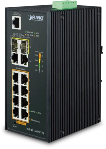 коммутатор/ PLANET IP30 Industrial L2/L4 8-Port 10/100/1000T 802.3at PoE +... фото 1