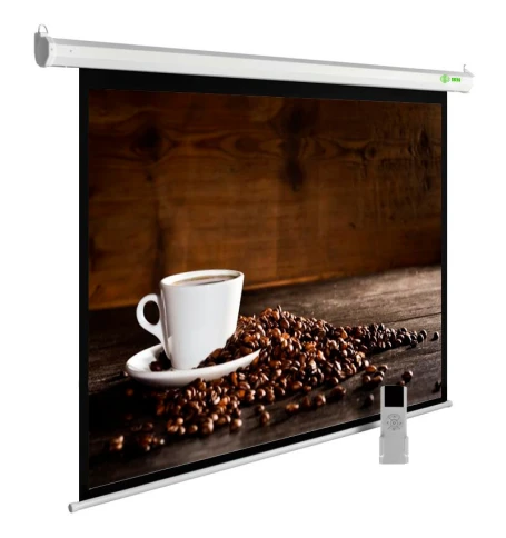 Экран Cactus 300x300см MotoExpert CS-PSME-300x300-WT 1:1 настенно-потолочный рулонный белый (моторизованный привод) фото 1