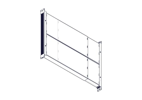 Longitudinal cable channel for cabinets of the Uniprom series, 1U, bla фото 5