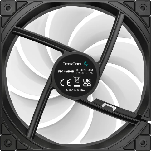Вентилятор для корпуса Deepcool FD14 ARGB 140х140x25 черный 4-pin 25.6дБ... фото 5