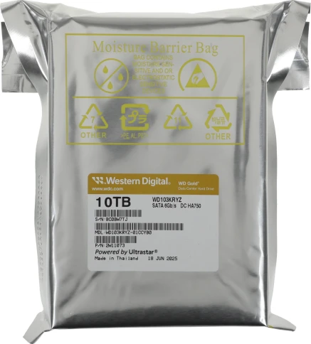 Жесткий диск Western Digital Gold WD103KRYZ 10ТБ 3,5" 7200RPM 512MB... фото 6