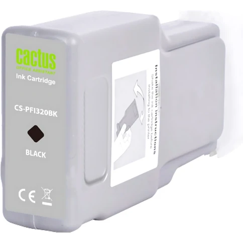 Картридж струйный Cactus CS-PFI320BK черный (300мл) для Canon image фото 2