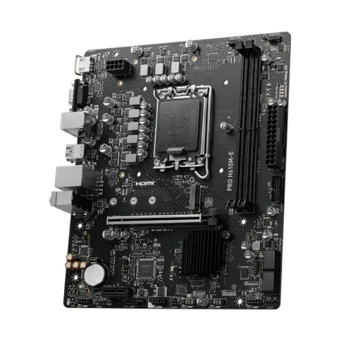 Материнская плата/ MB MSI INTEL H610 s1700, 2xDDR5(96GB), D-SUB/HDMI 1.4, 1xPCIe 4.0x16, 1xPCIe 3.0, 1xLAN, 4xSATA 6Gb/s, 1xM.2, 2xUSB 3.2, 4xUSB 2.0, 1xPS/2, mATX фото 3