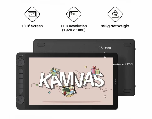 Сенсорный монитор Huion KAMVAS 13 Gen 3 Black фото 8