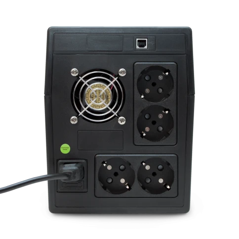 ИБП POWERMAN Back Pro 1500 PLUS, линейно-интерактивный, 1500ВА, 900Вт,  4 евророзетки с резервным питанием, USB, батарея 12В 9Ач 2 шт.,  380мм х 101мм х142мм, 11 кг./ UPS POWERMAN Back Pro 1500 PLUS, line-interactive, 1500VA, 900W, 4 eurosockets with back фото 4