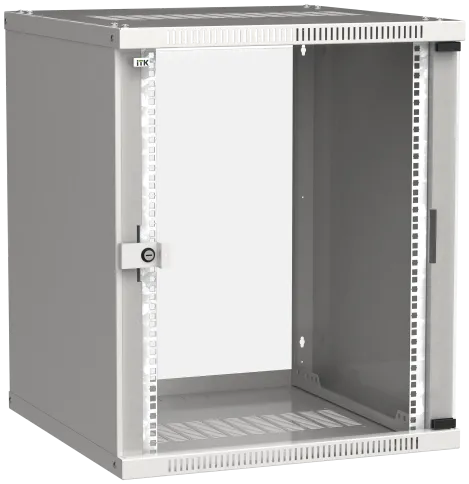 Шкаф LINEA WE 15U 600x600мм дверь стекло серый фото 2