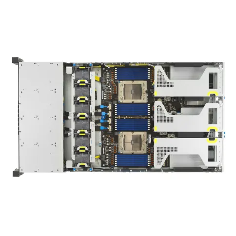 Серверная платформа/ ASUS RS720A-E13-RS24G, 2U, 2x  SP5 (LGA 6096P) TDP 360W, 24x DDR5 6400, 24 x 2.5" hsb NVME, 6 x PCIe gen5 x8, 2x PCIe gen5 x16, 2x OCP3.0 gen5 x16 (SFF), no LAN, 1+1 Redundant 3200W фото 8